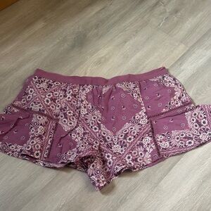 Victoria's Secret Mauve Floral High Waist Shorts size small